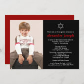 Starry Photo Bar Mitzvah Uitnodiging (Voorkant / Achterkant)