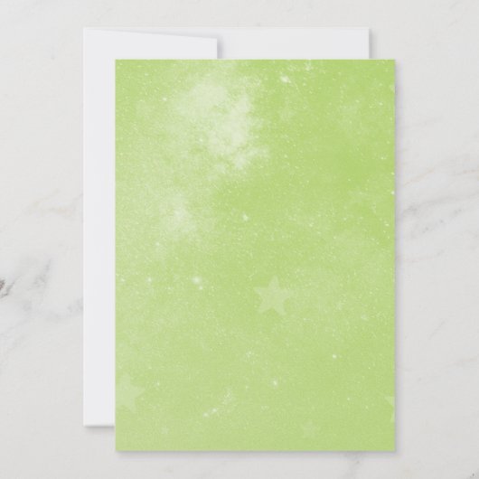 Starry Photo | Groen sparen de Datum Save The Date (Achterkant)