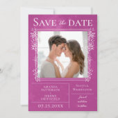 Starry Photo | Magenta slaat de datum op Save The Date (Voorkant)