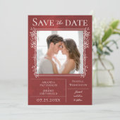 Starry Photo | Rood sparen de Datum Save The Date (Staand voorkant)