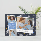 Starry Photobooth | Hanukkah Photo Collage Kaart (Staand voorkant)