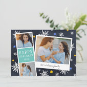 Starry Photobooth | Hanukkah Photo Collage Kaart (Staand voorkant)