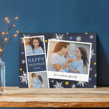 Starry Photobooth | Hanukkah Photo Collage Kaart