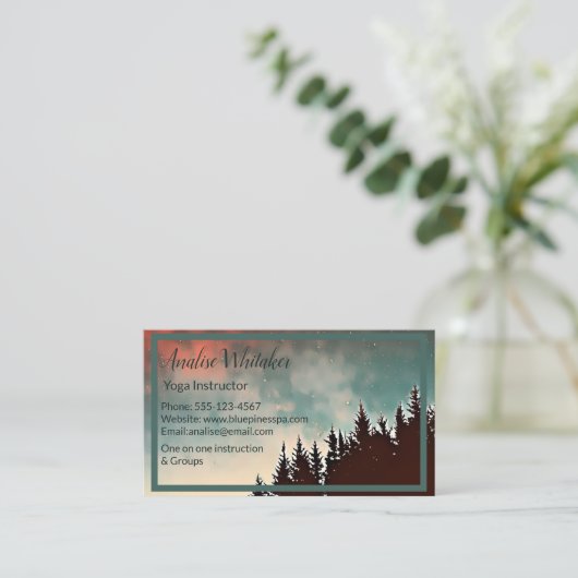 Starry Pines Visitekaartje (Staand voorkant)