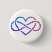 Starry Polyamory Infinity Heart Button Pin (Voorkant)