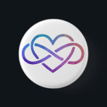 Starry Polyamory Infinity Heart Button Pin<br><div class="desc">Starry Polyamory Infinity Heart Button Pin</div>
