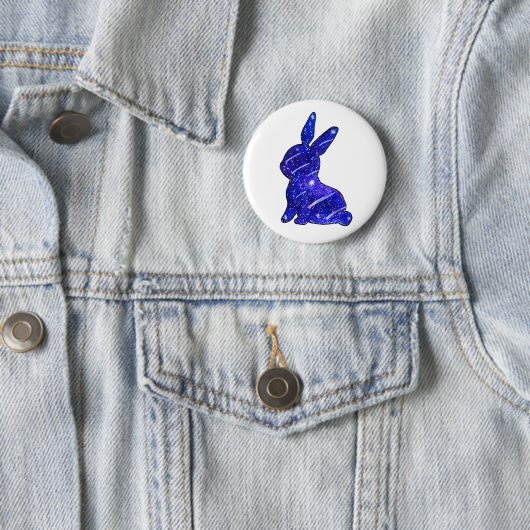 Starry Rabbit Cute Bunny Ronde Button 5,7 Cm (In situ)
