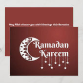 Starry Ramadan Kareem Feestdagenkaart (Voorkant / Achterkant)