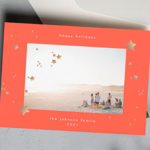 Starry Red Cherry White - kerstfoto Happy Feestdagenkaart