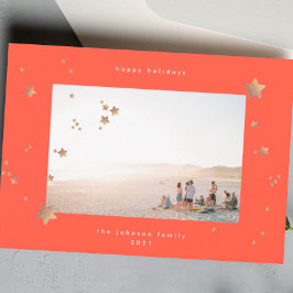 Starry Red Cherry White - kerstfoto Happy Feestdagenkaart