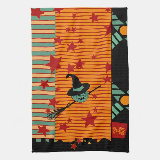 Starry Ride with Green Jack Tea Towel Theedoek (Verticaal)