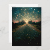 Starry Road Fantasy Landscape Sci-Fi Briefkaart (Voorkant / Achterkant)