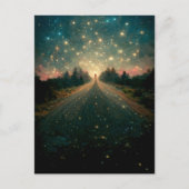 Starry Road Fantasy Landscape Sci-Fi Briefkaart (Voorkant)