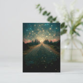 Starry Road Fantasy Landscape Sci-Fi Briefkaart (Staand voorkant)