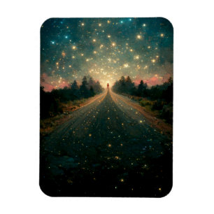 Starry Road Fantasy Landscape Sci-Fi Magneet