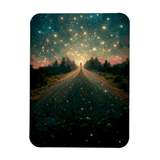 Starry Road Fantasy Landscape Sci-Fi Magneet (Verticaal)