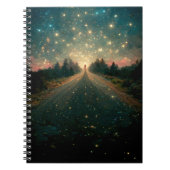 Starry Road Fantasy Landscape Sci-Fi Notitieboek (Voorkant)