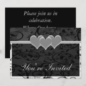 Starry Romance Witte Set Kaart (Voorkant / Achterkant)