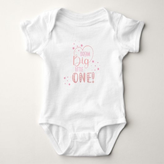 Starry roze droom Big Little One Heart Baby Girl Romper (Voorkant)