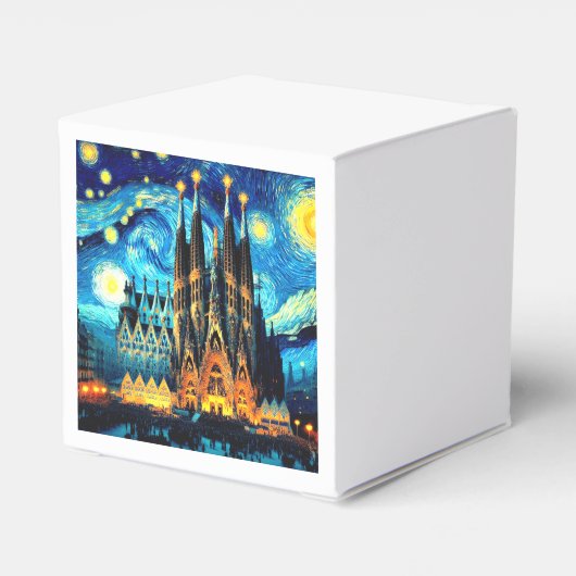 Starry Sagrada Familia Barcelona Bedankdoosjes (Achterkant)