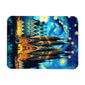 Starry Sagrada Familia Barcelona Magneet (Horizontaal)