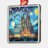 Starry Sagrada Familia Barcelona Metalen Ornament (Links)
