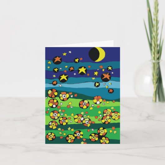 Starry Scene Bedankkaart (Voorkant)