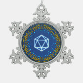 Starry Skies D20 Tin Sneeuwvlok Ornament (Voorkant)