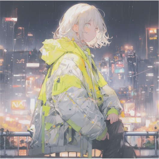 Starry sky  | 東京娘 GenerartiveAI シール Sticker (Voorkant)