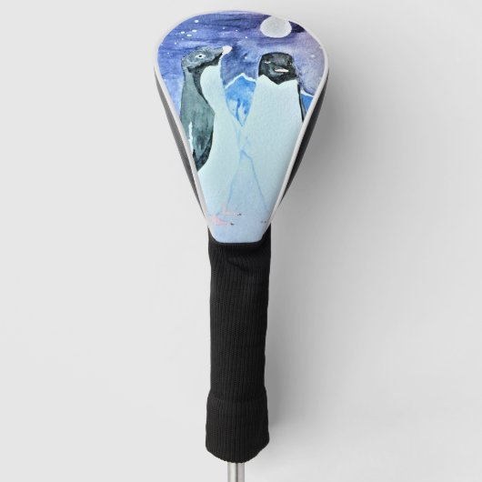 Starry Sky Adelie Penguins Golfheadcover (Voorkant)