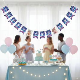 Starry Sky Adoptie Baby shower Foto Vlaggetjes