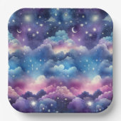 Starry Sky Adoptie Baby shower Papieren Borden Papieren Bordje (Voorkant)