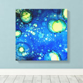 Starry Sky Alcohol Ink Painting Canvas Afdruk (Insitu (Houten vloer))