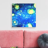 Starry Sky Alcohol Ink Painting Canvas Afdruk (Insitu (Woonkamer))
