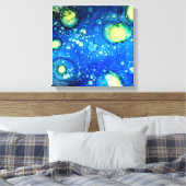 Starry Sky Alcohol Ink Painting Canvas Afdruk (Insitu (Slaapkamer))