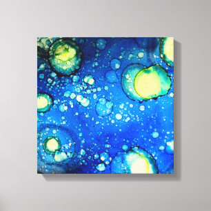 Starry Sky Alcohol Ink Painting Canvas Afdruk