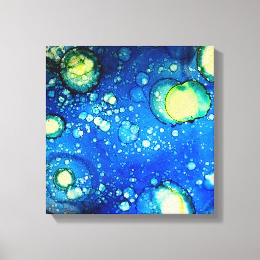 Starry Sky Alcohol Ink Painting Canvas Afdruk (Voorkant)