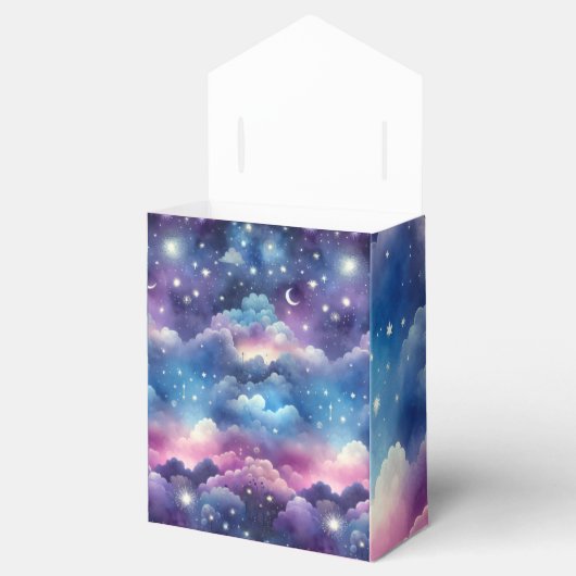 Starry Sky Baby Adoptie Shower - Maan en Sterren Bedankdoosjes (Geopend)