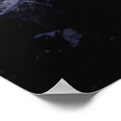 Starry sky boven bergen poster (Hoek)