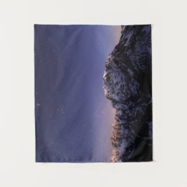 Starry sky boven bergen wandkleed