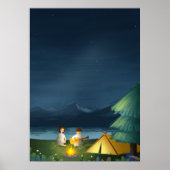 Starry Sky Camping Couple Tent Poster (Voorkant)
