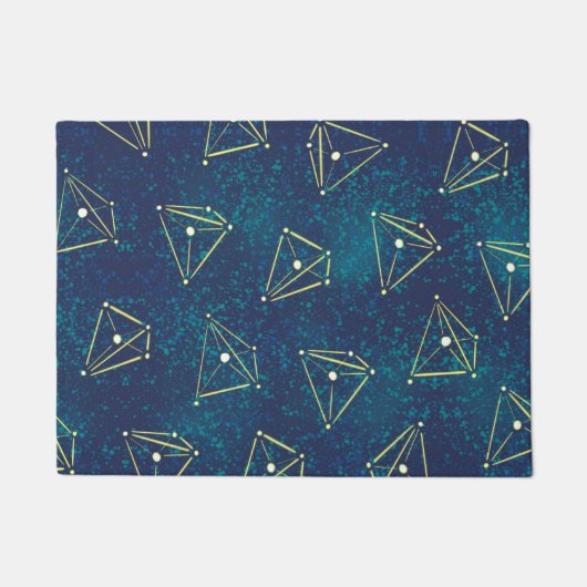 Starry Sky Chemistry Art – Molecule Constellaties Deurmat (Voorkant)