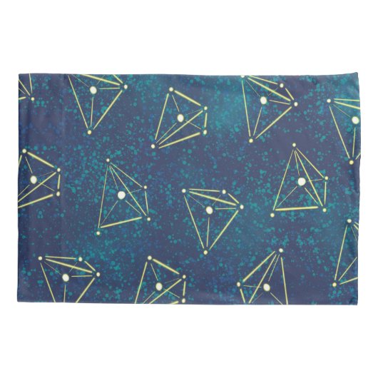 Starry Sky Chemistry Art – Molecule Constellaties Kussensloop (Achterkant)