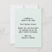 Starry Sky Eerste Verjaardag Kaart (Achterkant)