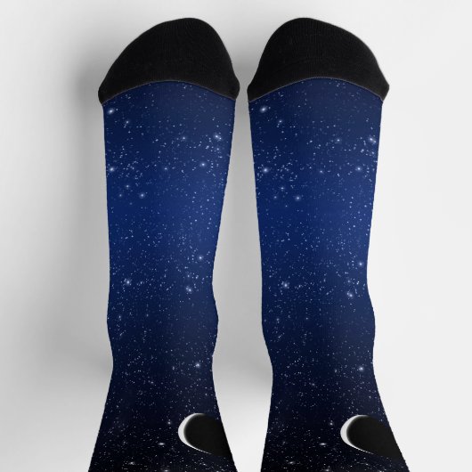 Starry Sky en Crescent Moon, Deep Blue Sokken (Top)