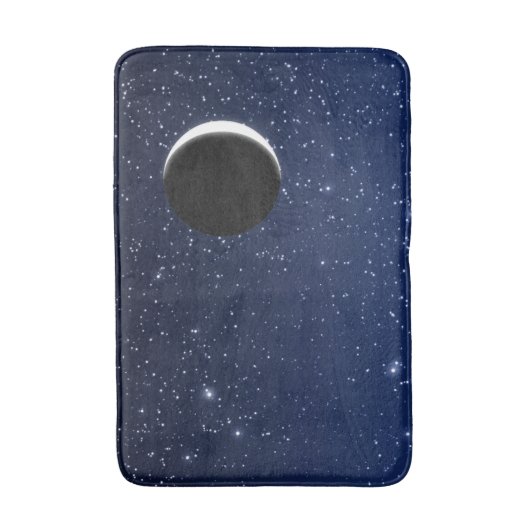 Starry Sky en Crescent Moon, Deep Blue tot Black Badmat (Voorkant Verticaal)