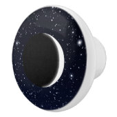 Starry Sky en Crescent Moon, Deep Blue tot Black Keramische Knop (Rechts)