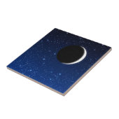 Starry Sky en Crescent Moon, Deep Blue tot Black Tegeltje (Zijkant)