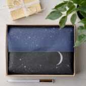 Starry Sky en Crescent Moon, Deep Blue tot Black Tissuepapier (Geschenk)