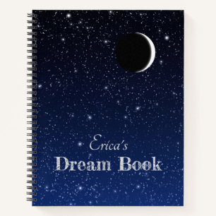 Starry Sky en Crescent Moon, Dream Journal Notitieboek